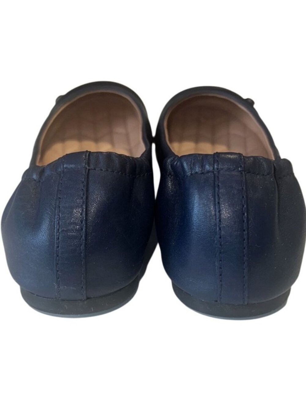 Coach Brandi Navy and Black Leather Slip On Ballet Flats Size 8.5 - Picture 4 of 10